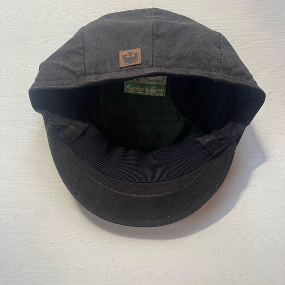 NWT GOORIN BROS GRENADIER Flat Cap Newsboy Hat Waxed Cotton Sz SMALL Black - Picture 3 of 5